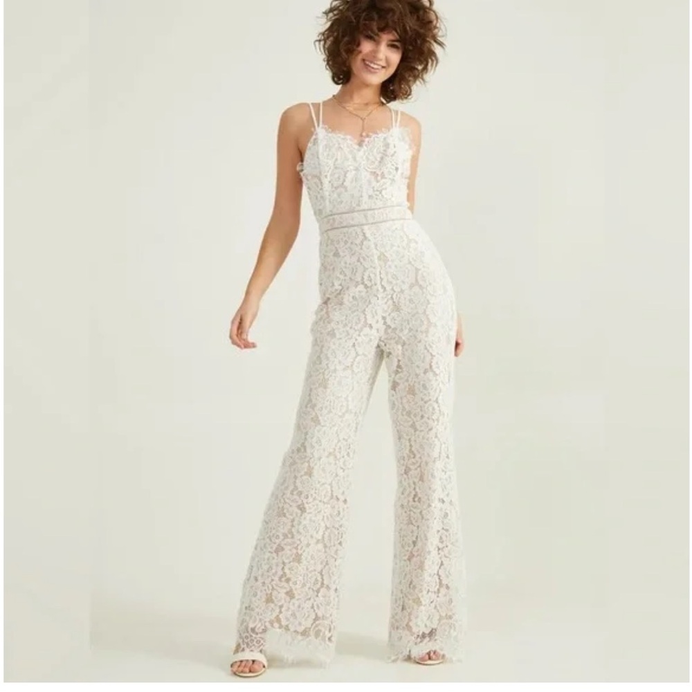 White lace jumpsuit